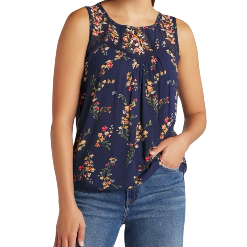 Stitch Fix Mason and Belle sleeveless floral top size Small